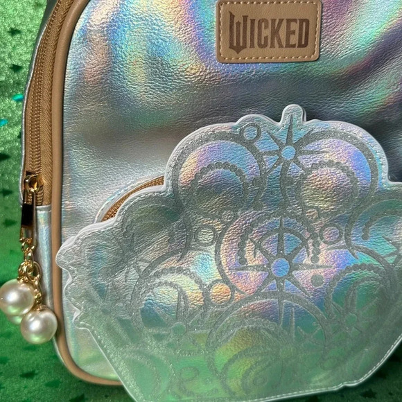 ???Wicked Glinda-Inspired Iridescent Mini Backpack NWT #3